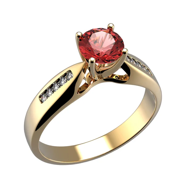 Diamantový snubní prsten — Stock fotografie