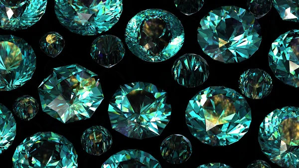 Set van ronde diamanten — Stockfoto