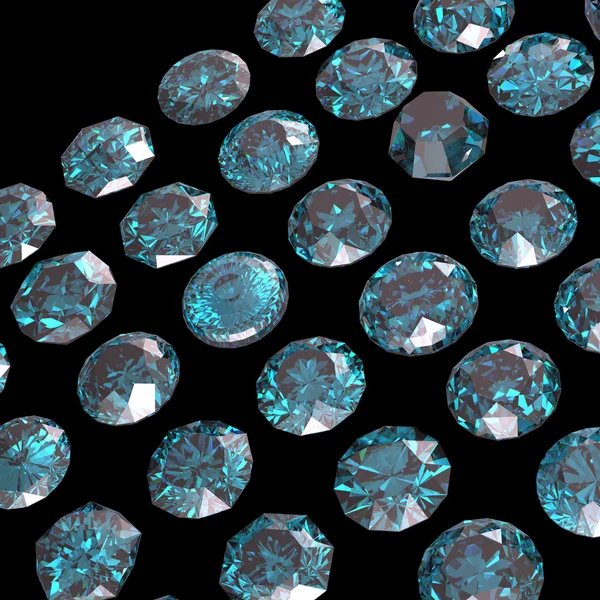 Aantal blauwe diamanten. — Stockfoto