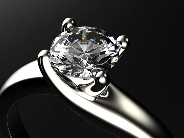 Ring met diamant — Stockfoto