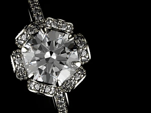 Δαχτυλίδι με διαμάντι — Φωτογραφία Αρχείου
