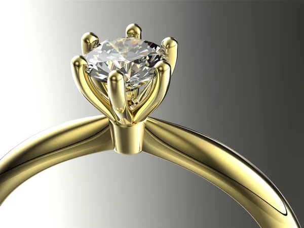 Ring with Diamond — Stock Photo, Image