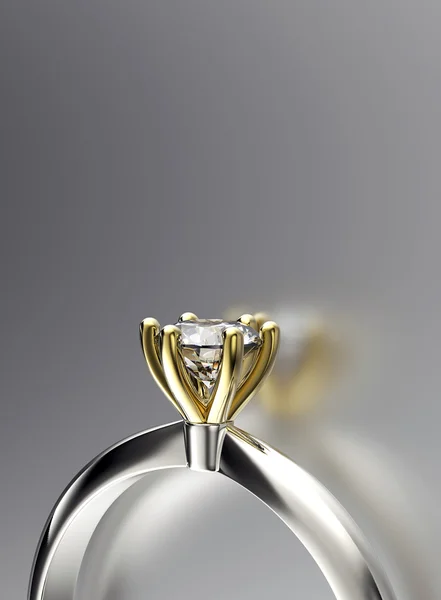 Ring met diamant — Stockfoto