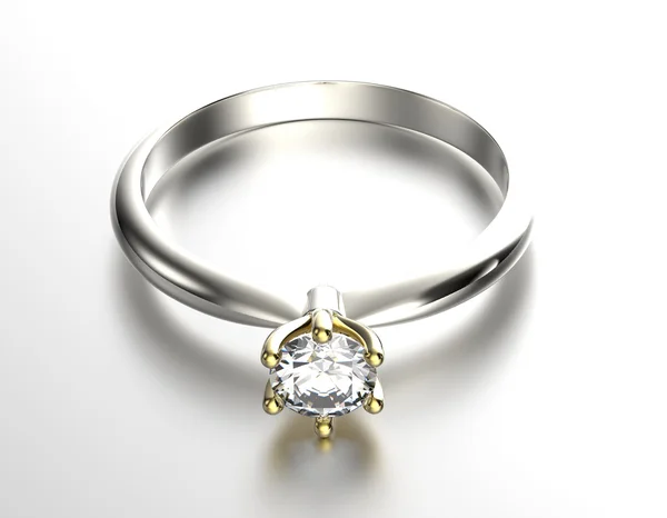 Bague de fiançailles dorée — Photo