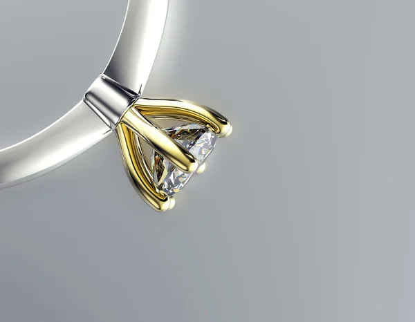 Golden Engagement Ring — Stockfoto