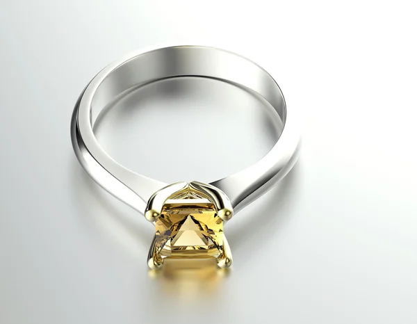 Bague de fiançailles dorée — Photo