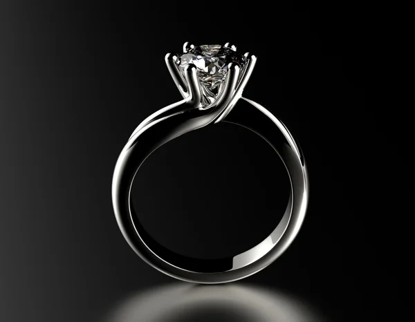 Golden Engagement Ring — Stockfoto