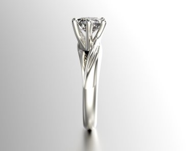 elmas veya moissanite altın alyans.