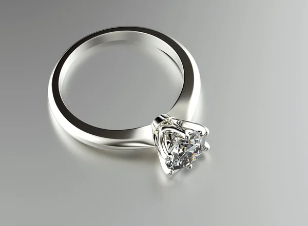 Anello con diamante — Foto Stock