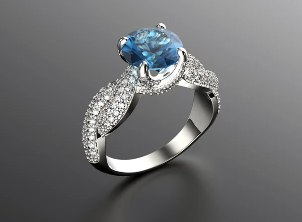 Anello con diamante — Foto Stock