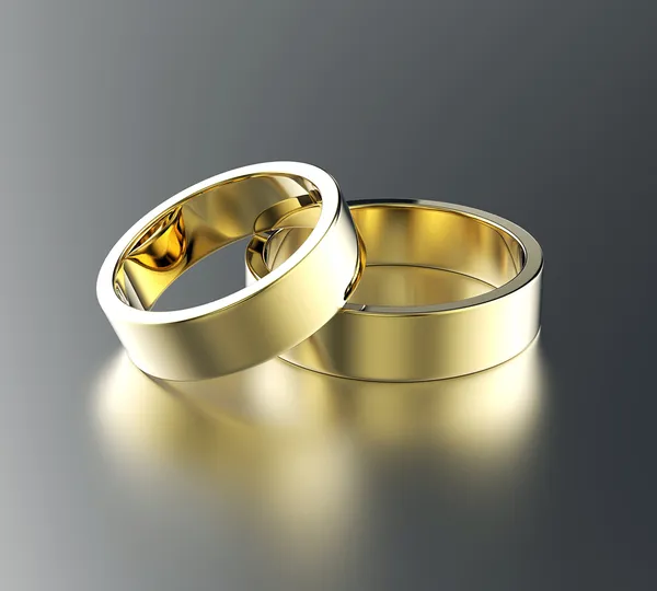 Anillos de boda dorados — Foto de Stock