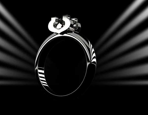 Ring mit Diamant — Stockfoto