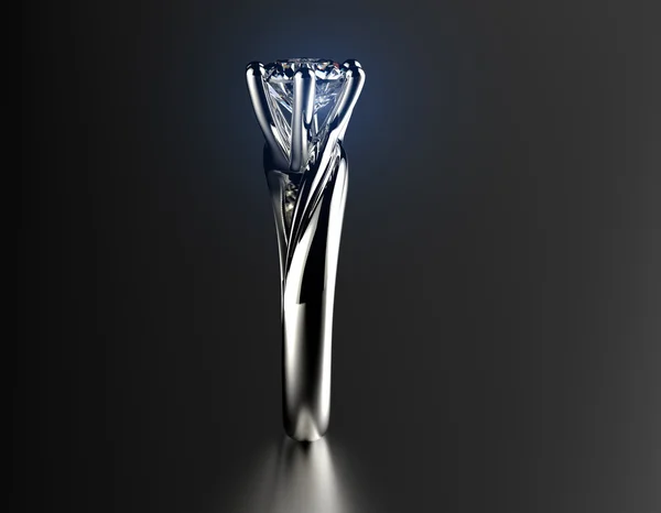 Vigselring med diamant — Stockfoto