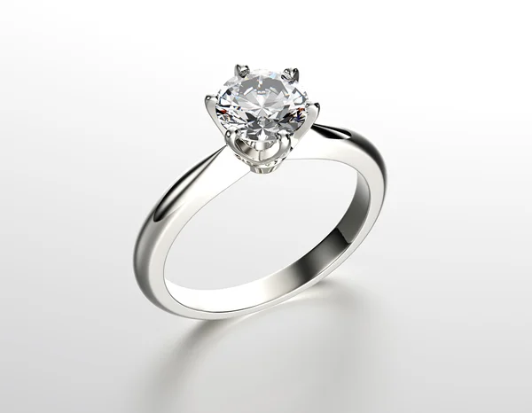 Anello da sposa con diamante — Foto Stock