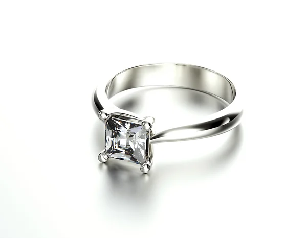 Anello con diamante Foto Stock Royalty Free