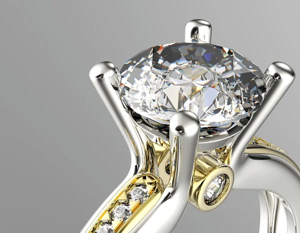 Ring met diamant — Stockfoto