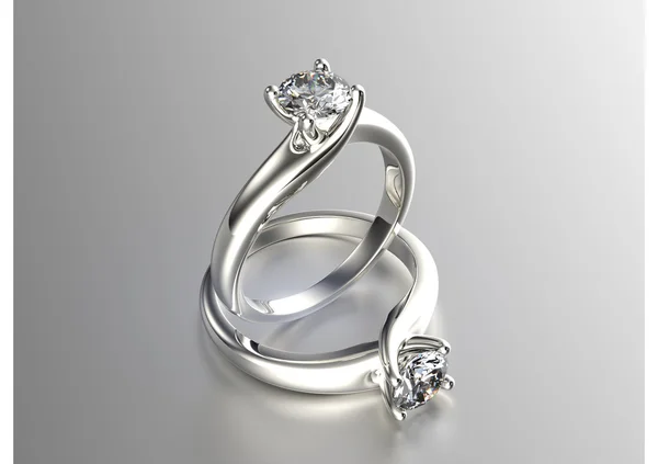 Rings with diamond — Stock Photo, Image