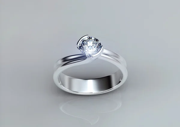 Anello con diamante — Foto Stock