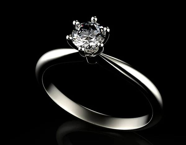 Anello con diamante — Foto Stock