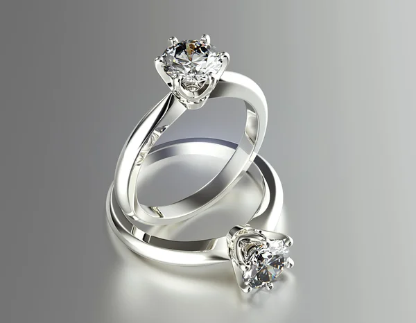 Rings with diamond — Stockfoto