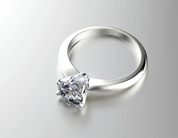 Кольцо с алмазом — стоковое фото