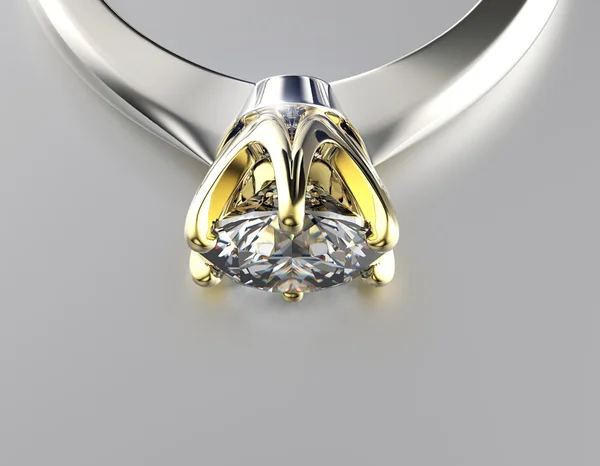 Bague avec diamant — Photo