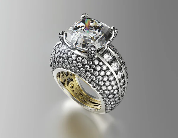 Anello con diamanti — Foto Stock