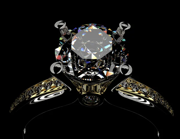 Pierścień z diamentów — Zdjęcie stockowe