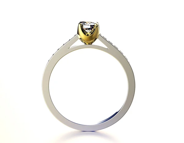 Ring med diamant — Stockfoto