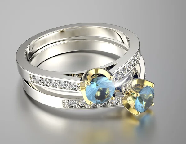 Gyémánt gyűrűk — Stock Fotó