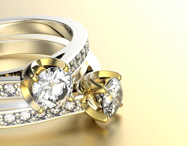 Rings with diamond — Stockfoto