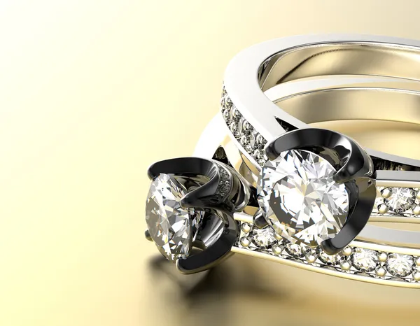 Ringe mit Diamanten — Stockfoto