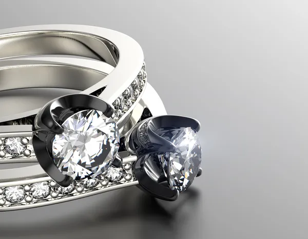 Anillos con diamantes — Foto de Stock