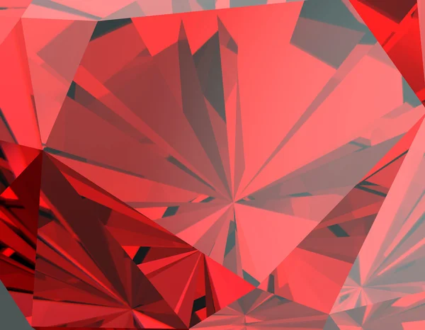 Red Facet  Ruby Background — Stock Photo, Image