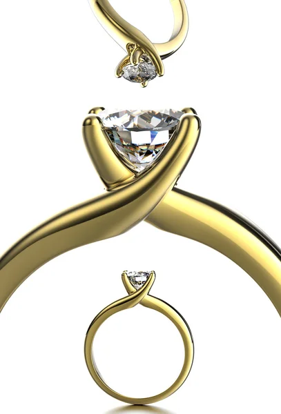 Ringen met diamanten — Stockfoto