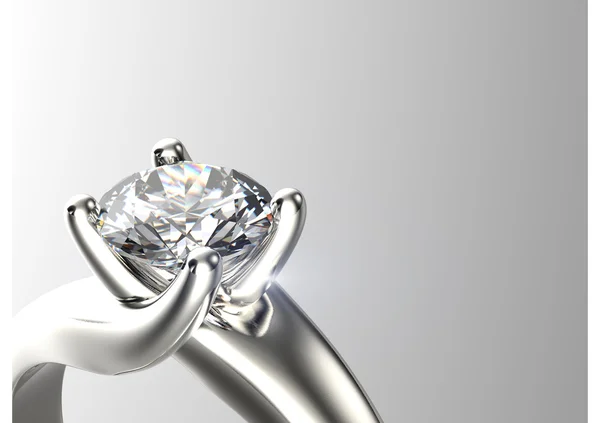 Ring met diamant — Stockfoto