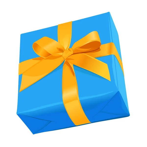 Blue Gift Box — Stock Vector