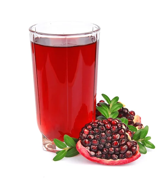 Juice of pomegranate and pomegranate fruit — Stock Photo, Image