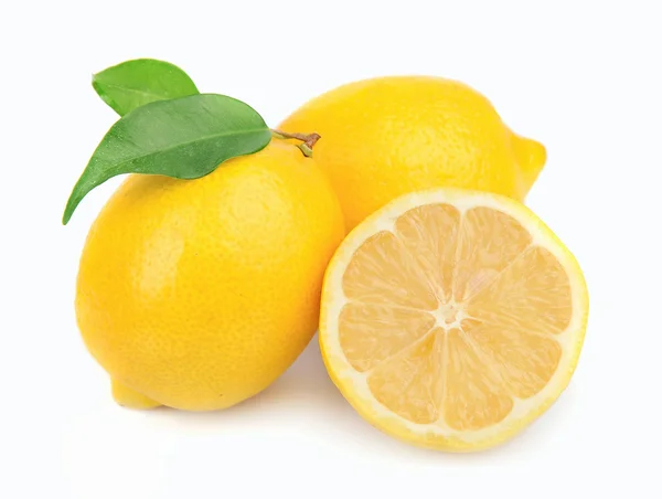 Sweet lemon fruit(citrus) with leaves Stock Image
