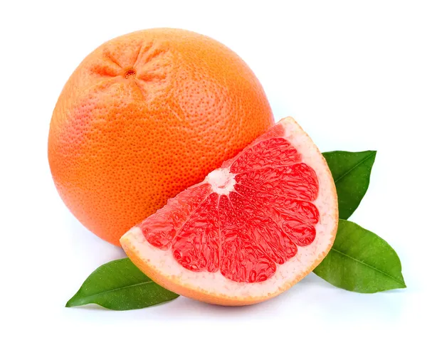 Grapefruit met bladeren — Stockfoto
