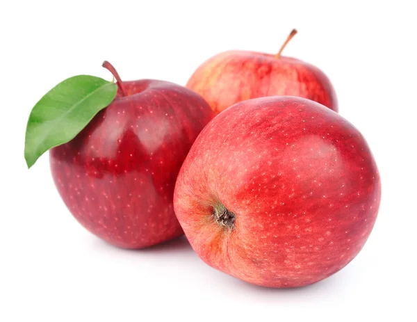 Apple fruits with leaves — Stock Photo, Image