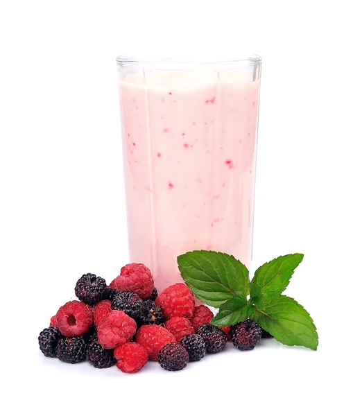 Frutos frescos e smoothies — Fotografia de Stock