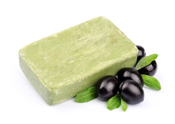 Soap and olives — Stock Photo, Image