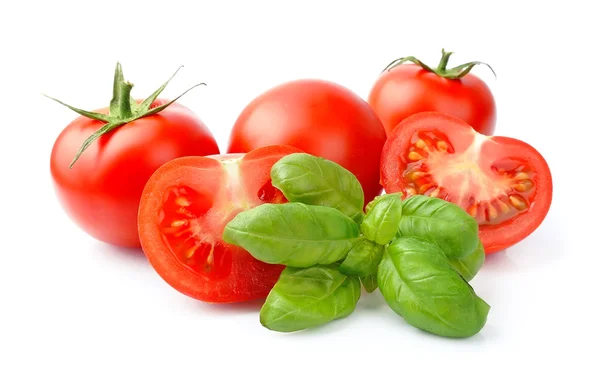 Tomaten und Basilikum — Stockfoto