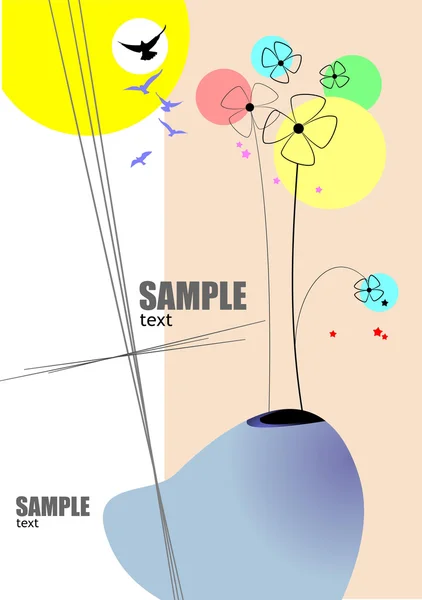 Letní květinové pozadí. vektorové ilustrace — Stockový vektor