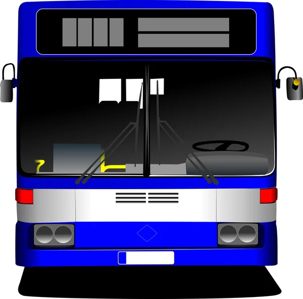 Autobús Blue City. Entrenador. Ilustración vectorial para diseñadores — Vector de stock