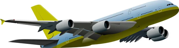 Passagerarplan i sändning. Vektorillustration — Stock vektor