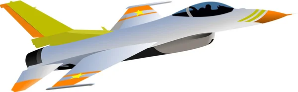 Avion de combat. Illustration vectorielle pour designers — Image vectorielle