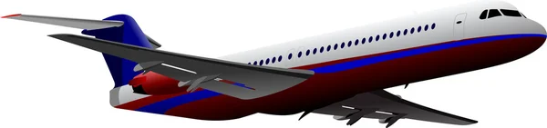 Passagierflugzeug in der Luft. Vektorillustration — Stockvektor