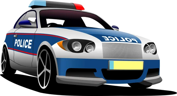 Politie-auto. stedelijk vervoer. vectorillustratie. — Stockvector